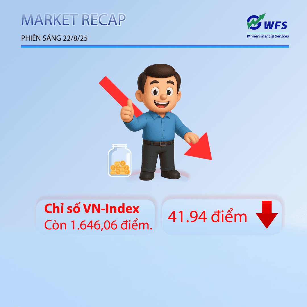 Thị Trường Chứng Khoán Việt Nam Sáng 22/8/2025: Áp Lực Bán Tháo Lan Rộng, VN-Index Lao Dốc Gần 42 Điểm