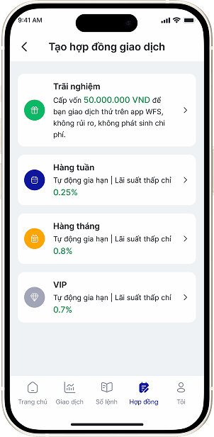 Yêu cầu mở tài khoản